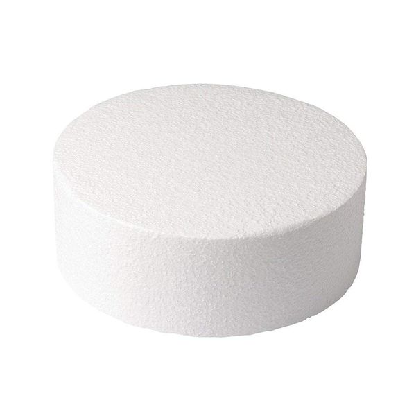 Culpitt 8" x 2" Round Cake Dummy, Square Edge Cake Form, Separator, For Practice or Displays, Smooth Polystyrene