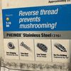(100) GRK 8 x 2-1/2″ 316 Stainless Finish Trim Deck Screws Reverse Thread 45079