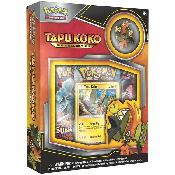 Pokemon TCG Tapu Koko Pin Collection Card Game