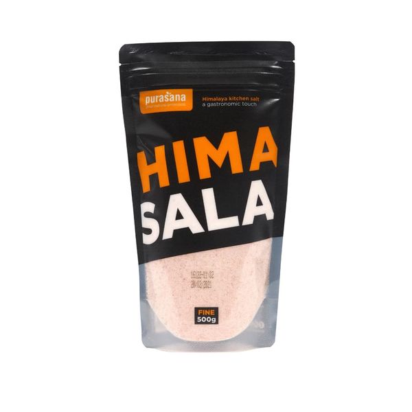 Purasana® Himalaya Fine Salt 500 g - 100% Pure Rock Salt from Punjab Pakistan - Natural & Unrefined - Rich in Minerals - Perfect for Cooking, Seasoning & Refining