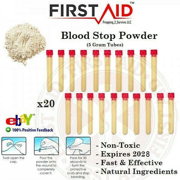 First Aid Blood Clot Powder - Organic Plant Based Wound Seal - IFAK EMT Medic