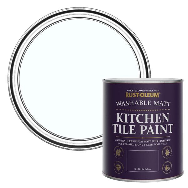 Rust-Oleum Light Blue water resistant Kitchen Tile Paint in Matt Finish - Icecap 750ml, SHDRCT1475, 0.75 Liters