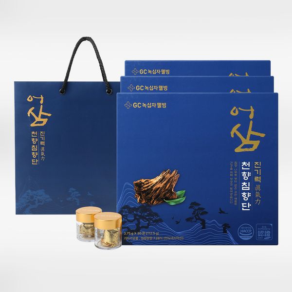 [Gift Wrapping] Green Cross Well-being Eosam Jinkiryeok Agarwood Hwan Cheonhyang Agarwood Dan 3 Boxes 90 Pills