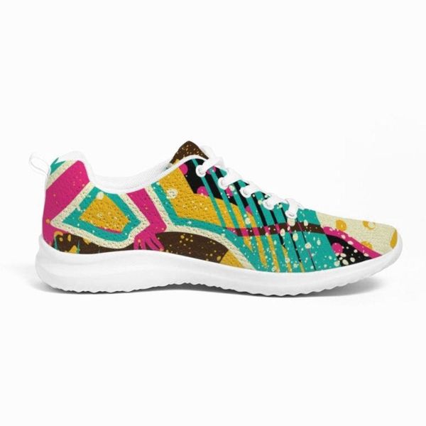 Womens Sneakers - Canvas Running Shoes, Multicolor Pop Print - 11.5