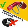 Car Air Filter Intake Set Induction Pipe Power Flow Hose System Universal US New