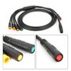 VGEBY Electric Bike Cable, 1 to 5 Electric Bicycle Waterproof Integrated Cable with Light Function for Waterproof Controller