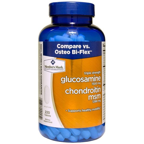 Member's Mark Triple-Strength Glucosamine Chondroitin MSM Tablets (220 ct.)