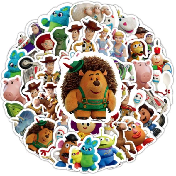 QUTA Toy Cartoon Story Stickers Pack, 50PCs, Cute Figure & Character Stickers, Vinyl Decals, Birthday Gift Stickers for Hydro Flask, Laptop, Water Bottle, Party Stickers for Kids, Teens (Story)