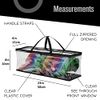Houseables Baseball Cap Storage Bag, Hat Organizer Case, 23" x 6" x 8", Clear Plastic, Caps Holder, Moisture & Dust Proof, Black Handles, Box w/Zipper Closure, Stores & Racks 22 Hats, Dirt Protection