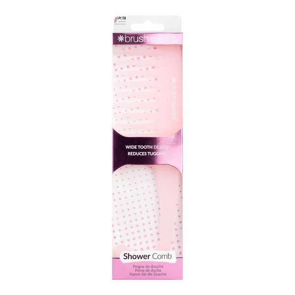 Brushworks Shower Comb Pink