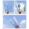 Donnally Clear Binder Slim System File Planner A5 Ring for 6 Holes (Purple)