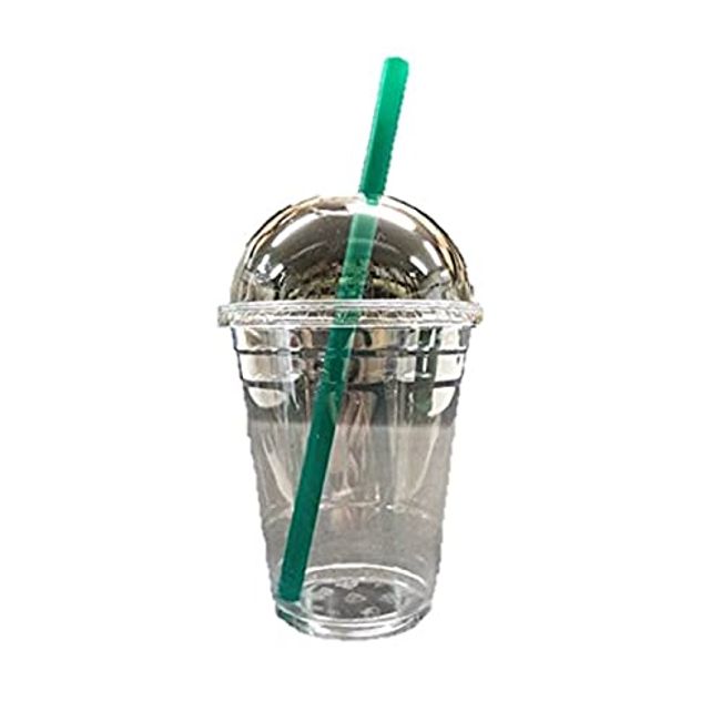 Niche Plus 20D Clear Takeout Cups, 20 oz, 600 ml, With Dedicated Lid (Dome, Perforated Lid), Set of 50