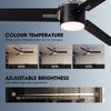 Ceiling Fans with Lights, 56 Inch Black Ceiling Fan with Light, Reversible Quiet