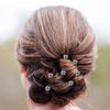 WedDecor 10pcs Silver Wedding Hair Pins with Crystal Rose Flower Design & Rhinestone Diamante Silver Plated Bridal Hair Clips Accessories for Women Wedding & Girls Bridesmaids Prom
