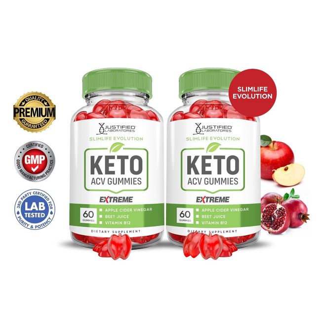 Slimlife Evolution Keto Extreme 2000MG ACV Gummies Slim Life Gummies 2 Pack