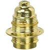 Electraline 71129 Threaded E27 Light Bulb Socket with 2 Rings Brass
