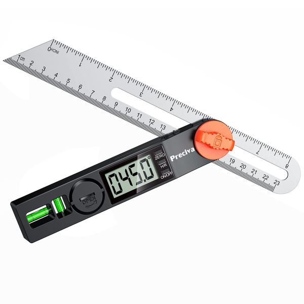 Anschlagwinkel, Preciva Digital T-Schmiege 230 mm verstellbar Schmiege Multifunktionswinkel, Streichmaß Winkelschmiege mit Feststellfunktion