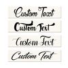 Custom Personalized Text Lettering Vinyl Decal Label Window Sign Sticker | Script Italics Handwritten Cursive