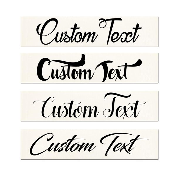 Custom Personalized Text Lettering Vinyl Decal Label Window Sign Sticker | Script Italics Handwritten Cursive