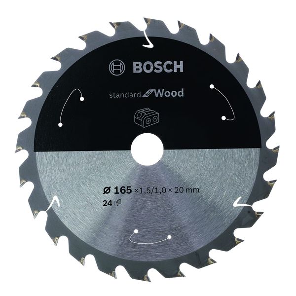 Bosch Professional Circular Saw Blade Standard (for Wood, 136 x 20 x 1.5 mm, 24 teeth; Accessories: Cordless Circular Saw)