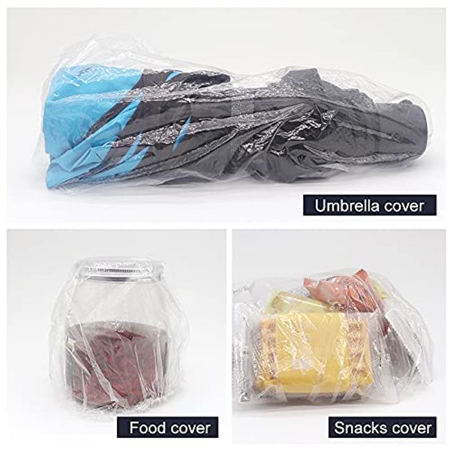 100pcs Clear Disposable Food Plastic Wrap