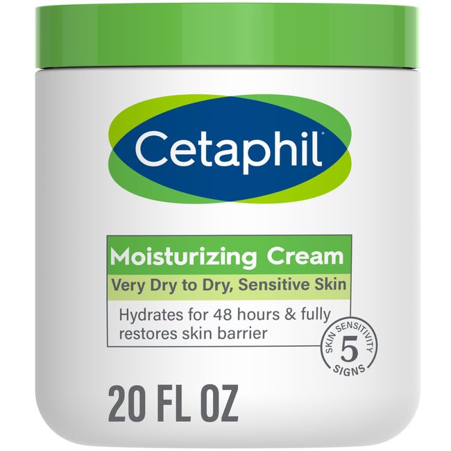 CETAPHIL tarafından Vücut Nemlendirici, Kurutmak için Nemlendirici Krem Çok Kuru, Hassas Cilt, YENİ 567 gr, Kokusuz, Komedojenik, Yağsız