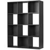 Cube Storage 12-Cube Bookshelf Closet Organizer Storage Shelves Shelf Cube Black