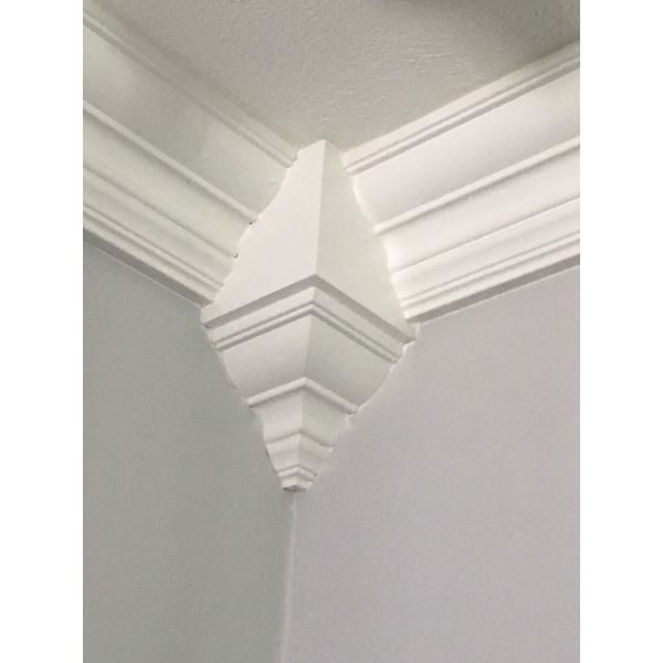 CROWN MOLDING INSIDE CORNER BLOCKS FOR 4 1/2" CROWN  (8 pack)