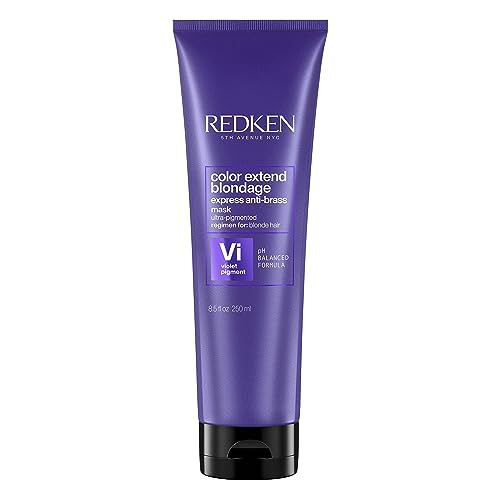 REDKEN Color Extend Blondage Express Anti-Brass Hair Mask, For Blonde Hair, Violet Pigment, Reduces Brassiness, 250 ml