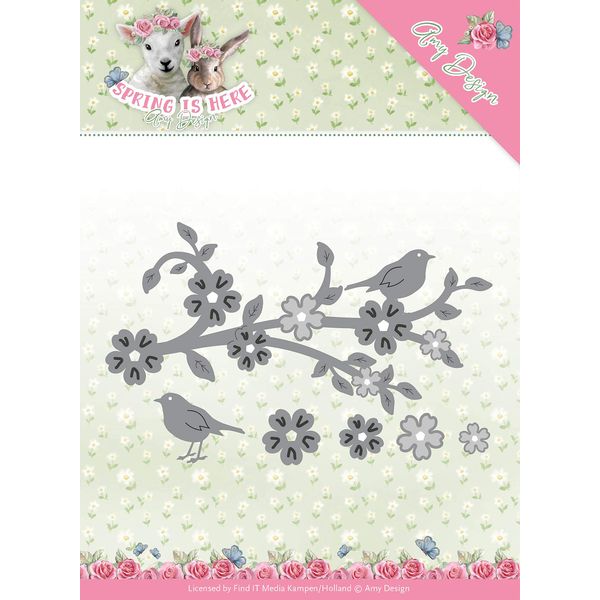 Amy Design Amy DES Dies BLSM BRNCH, Silver, One Size