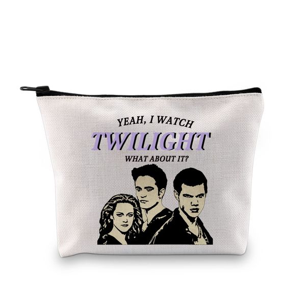 JTOUK The Vampire Inspired Yeah I Watch Twilight What About It Zipper Pouch Vampire Girl Makeup Bag (Watch Twilight Bag EU), M