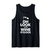 Oh Look it´s wine o´clock drinking glass funny design Tank Top