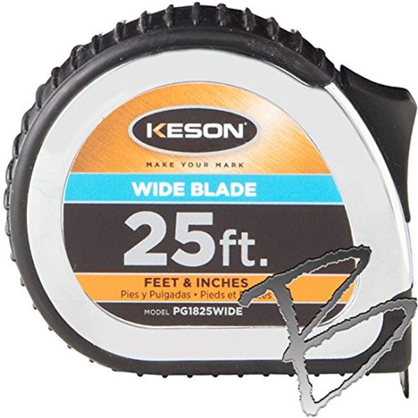 25 ft. Tape Measure,1-3/16" Blade,Orange/Black