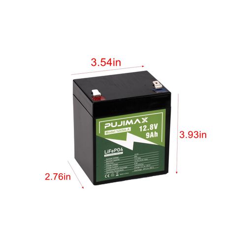 12.8V 9Ah LiFePO4 Lithium Iron BMS Phosphate 2000+ Cycles Rechargeable Battery