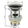 SHAFAH - Click Clack Chrome Plug Bathroom Pop Up Basin Waste Slotted Sink Push Button Plug