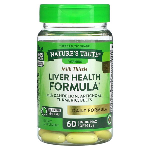 Gold Series Liver Health Formula, With Dandelion, Artichoke, Turmeric, Beets, 60