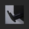 DELITON Adhesive Hooks - 4 Pack Towel/Coat Wall Stick on Black