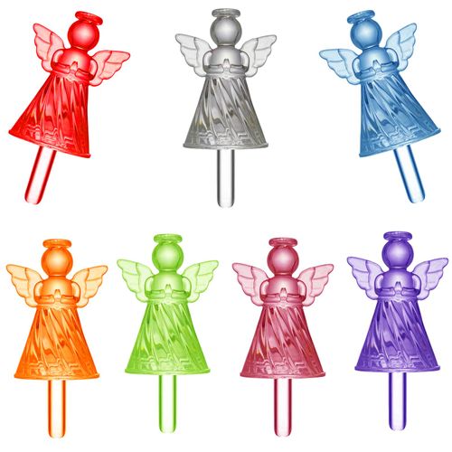 7 Colors Angel Topper for Replacement Ceramic Christmas Tree, Multi Lovely Colors Angel Treetops for Xmas Themed Desktop Tree.