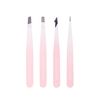Brushworks HD 4 Piece Combination Tweezer Set - White