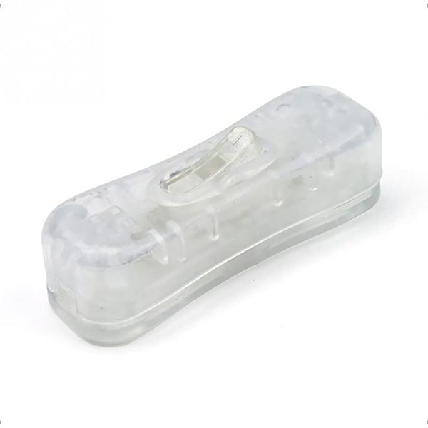 Insulating Lamp Light Switch - Inline Feed-Through Rocker 250V 2A Touch On/Off for Small Appliance or Lamp