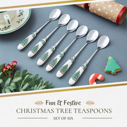 Spode Christmas Tree Tea Spoon, Set of 6 (Multicolor)