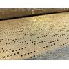 Metallic Spangle mesh Fabric, per metre - Geometric Design - Gold & Beige