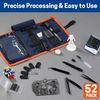 WISEPRO 3D Printer Tool Kit, 52 PCS Essential 3D Print Tools for Model Post-Processing, Finishing, Deburring, Craving, Drilling, Removing Tools & Measuring Set 3D Print Accessories