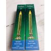 Window Candle Light led Bulb Gold Glitter 9.5" battery operated with timer Set