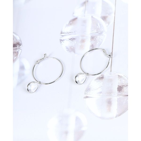 Clear crystal ring earrings