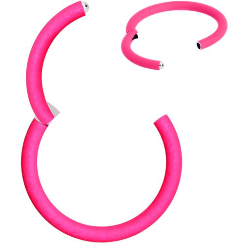 Body Candy Segment Hoop Nose Rings 18 Gauge 316l Surgical Steel Lip Ring Cartilage (1pc-10mm 18 gauge, pink)