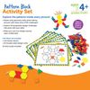 LEAR6134 LEARNING RESOURCES 124 PIECE PLASTIC PATTERN BLOCK ACTIVITY SET