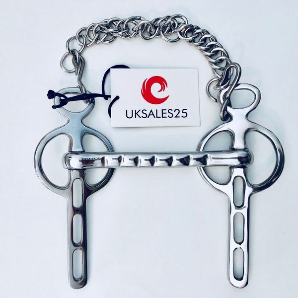 UKSALES25 Liverpool 3-Slot Snaffle Driving Bit (6")