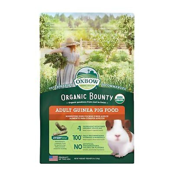 Animal Health Organic Bounty Adult Guinea Pig Food, Made In The USA, 3 Pound Bag