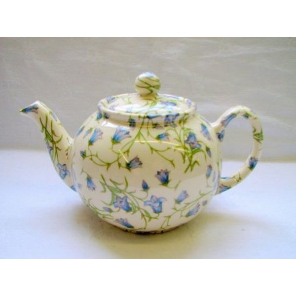 2 Cup teapot in "Harebell" Design by Heron Cross Pottery.